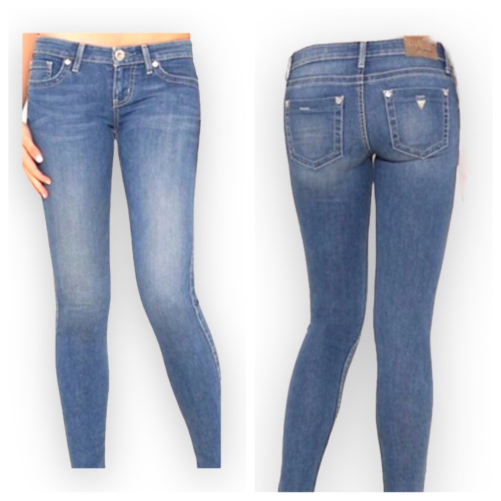Guess Los Angles POWER Ultra Skinny Low Rise Size 28